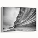Framed canvas wall art showcasing a stunning landscape of cliffs and ocean, featuring vibrant colors and elegant design, perfect for modern home decor.