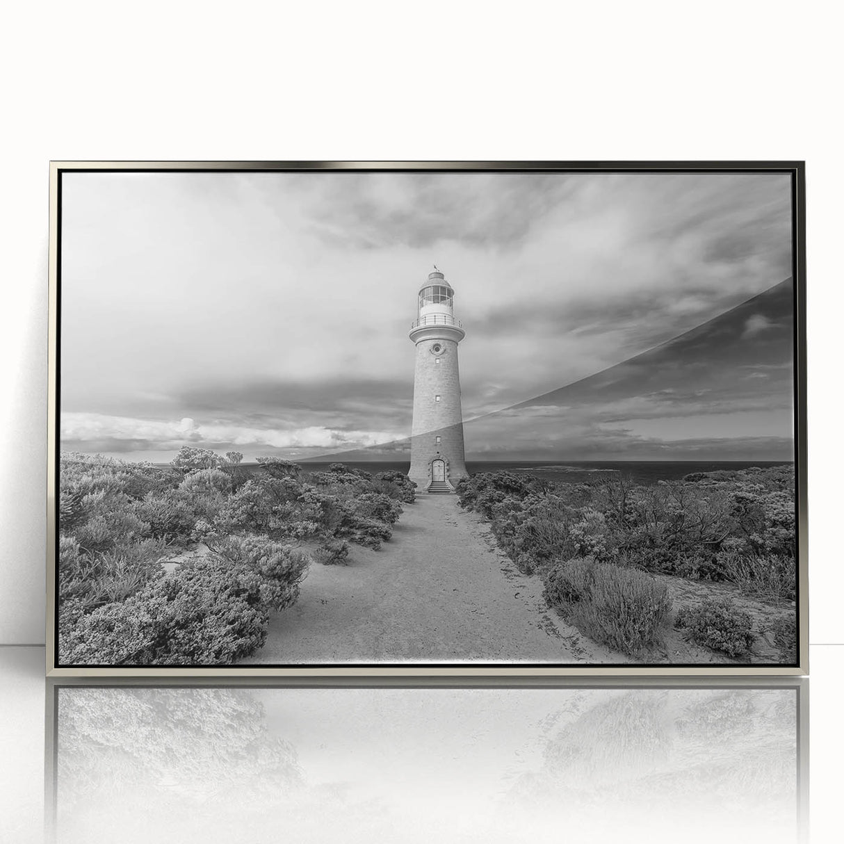 Framed acrylic wall art featuring a vibrant landscape of cliffs, showcasing rich colors and intricate details, designed to enhance modern home decor.