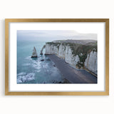 Framed wall art featuring a breathtaking cliff landscape design with a gold mat, perfect for adding elegance to home decor. This piece showcases vibrant colors and intricate details, ideal for nature enthusiasts and art collectors alike.