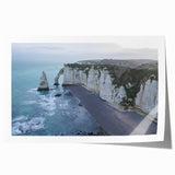 Vibrant rolled wall art print showcasing a dramatic landscape of cliffs and mountains, featuring rich colors and intricate textures, ideal for home decor.