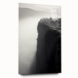Vibrant acrylic glass wall art showcasing a stunning cliff landscape design, featuring intricate details and rich colors, ideal for modern home decor.