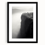 Framed wall art collection showcasing a stunning landscape of cliffs, featuring a sleek black frame and white matting, perfect for home decor enhancement.