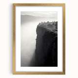 Framed wall art collection showcasing stunning landscapes of cliffs, elegantly presented with a gold mat. Ideal for home decor, adding a touch of elegance and nature-inspired charm.