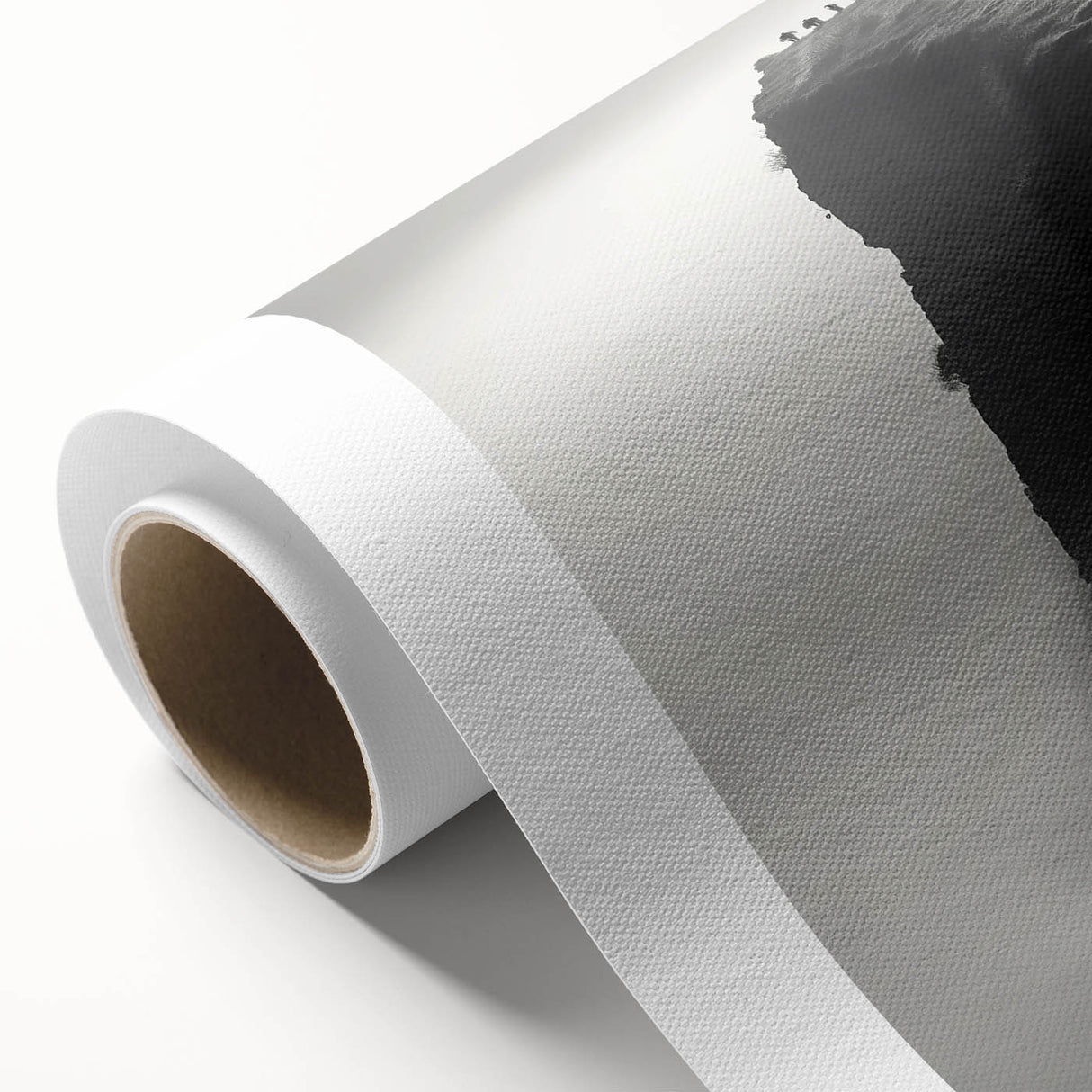 Vibrant rolled canvas showcasing a breathtaking landscape of cliffs and mountains, perfect for wall decor, presented in protective packaging.