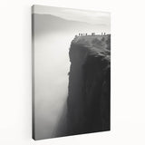 Stretched canvas wall art showcasing a vibrant landscape scene of cliffs with a rich color palette, ideal for home decor and interior design.