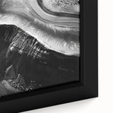 Framed canvas wall art showcasing a stunning close-up of colorful cliff landscapes, featuring vibrant hues of blue, orange, and green, perfect for home decor.