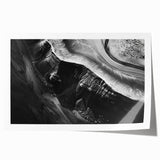 Abstract landscape wall art print showcasing vibrant cliffs and serene skies, rolled for easy shipping, perfect for modern home decor and art enthusiasts.