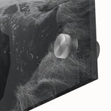 Close-up of a stunning acrylic glass wall art piece showcasing vibrant landscapes and dramatic cliffs, ideal for home decor enthusiasts seeking a natural touch. The artwork features rich colors and intricate details that bring the outdoors inside, enhancing any living space's aesthetic appeal.