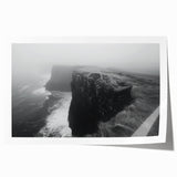 Stunning rolled print of a dramatic cliff landscape in vibrant colors, perfect for home decor, showcasing natural beauty and depth in the artwork.