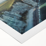 Stunning rolled canvas artwork depicting vibrant landscapes with dramatic cliffs, showcasing rich colors and intricate details, ideal for enhancing any living space.