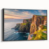 Framed canvas wall art showcasing a stunning landscape of cliffs with a black frame, perfect for modern home decor. Ideal for adding elegance and depth to any room.
