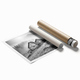 Rolling hills and vibrant greenery dominate this countryside landscape wall art print, showcasing a serene rural scene with soft colors, ideal for home decor.