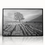 Framed acrylic wall art featuring a serene countryside landscape design, showcasing vibrant greens and blues, perfect for enhancing home decor with a touch of nature.