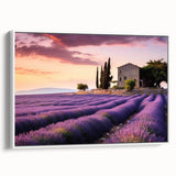 Framed canvas wall art showcasing a serene countryside landscape design with vibrant colors and fine details, perfect for home decor or office ambiance.