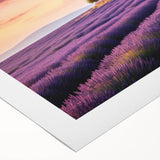 Rolled canvas showcasing a serene countryside landscape design, featuring lush green fields and a clear blue sky, ideal for home decor or art collection.