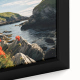 Framed canvas wall art showcasing a vibrant countryside landscape design, featuring lush greenery and rolling hills, perfect for home decor and interior design enthusiasts.