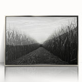Framed acrylic wall art featuring a serene countryside landscape design with rich green fields and a dramatic sky, ideal for enhancing home decor.