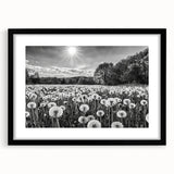 Framed wall art collection showcasing a serene countryside landscape design with a black mat, perfect for enhancing home decor and adding a touch of nature.