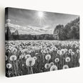 Stretched canvas wall art showcasing a serene countryside landscape with rolling hills and a vibrant sunset, perfect for enhancing home decor with nature's beauty.