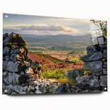 Acrylic glass wall art from the countryside collection, showcasing a vibrant landscape design with intricate details and colorful accents, perfect for enhancing home decor.