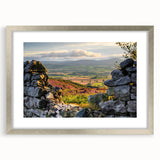Elegant silver-framed wall art featuring a serene countryside landscape, perfect for enhancing home decor. The design captures vibrant colors and intricate details, creating a calming atmosphere for any space.