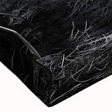 Close-up of a stretched canvas wall art piece showcasing a serene countryside landscape design, featuring vibrant greens and soft blues, perfect for home decor.