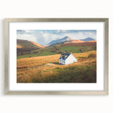 Framed silver wall art collection showcasing serene countryside landscapes, featuring vibrant colors and detailed textures, perfect for enhancing home decor.