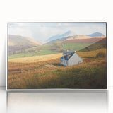 Framed acrylic wall art collection showcasing serene countryside landscapes in vibrant colors, perfect for enhancing home decor with a nature-inspired theme.