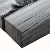 Close-up of a stretched canvas wall art piece depicting a vibrant countryside landscape with rolling hills, lush greenery, and a bright blue sky, perfect for home décor.