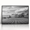 Framed acrylic wall art featuring a picturesque countryside landscape in vibrant colors, showcasing rolling hills and a serene sky, perfect for enhancing home decor.