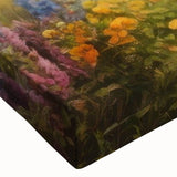 Close-up of a stretched canvas featuring a vibrant countryside landscape wall art design, showcasing rolling hills and lush greenery, perfect for home decor.