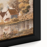 Framed canvas showcasing a vibrant countryside landscape with rolling hills, lush greenery, and a serene sky, perfect for home decor and aesthetic appeal.