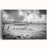 Stretched canvas wall art showcasing a serene countryside landscape with rolling hills and vibrant greenery, perfect for adding a touch of nature to home decor.