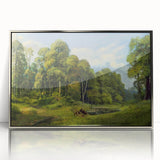 Framed acrylic wall art showcasing a serene countryside landscape with vibrant colors and intricate details, perfect for home decor and enhancing living spaces.