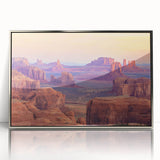 Framed acrylic wall art showcasing a stunning desert landscape design, featuring vibrant colors and intricate details, perfect for modern home decor.