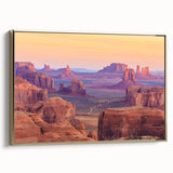 Framed canvas wall art showcasing a desert landscape design with gold accents, ideal for modern home decor. Perfect for adding a touch of elegance to any room.