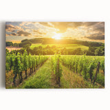 Stretched canvas artwork showcasing a vibrant desert landscape with warm hues of orange and yellow, perfect for enhancing modern home decor. Ideal for art enthusiasts.