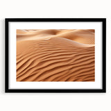 Framed wall art featuring a stunning desert landscape design with vibrant colors, set in a sleek black frame, perfect for modern home decor.