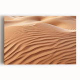 Vibrant stretched canvas wall art depicting a stunning desert landscape with warm hues of orange and yellow, perfect for enhancing home decor and creating a serene atmosphere.