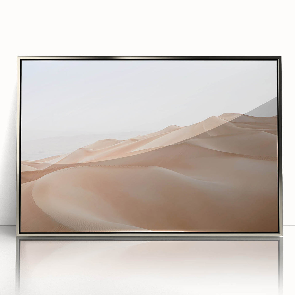 Framed acrylic wall art featuring a stunning desert landscape design, showcasing vibrant colors and intricate details, perfect for home decor.
