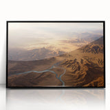 Framed acrylic wall art featuring a stunning desert landscape design, showcasing warm earth tones and intricate details, perfect for home decor.