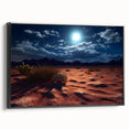 Framed canvas wall art showcasing a vibrant desert landscape design, featuring warm earth tones and intricate details, ideal for home decor enhancement.
