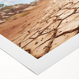 Rolled canvas showcasing a vibrant desert landscape design with warm tones, featuring intricate details of sand dunes and a serene sky, perfect for enhancing any home decor.