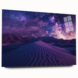 Desert landscape wall art collection displayed in acrylic glass, showcasing vibrant colors and intricate details, perfect for modern home decor.