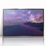 Framed acrylic wall art collection showcasing a stunning desert landscape design, featuring vibrant colors and intricate details, perfect for home decor enhancement.