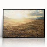 Framed acrylic wall art featuring a stunning desert landscape design, showcasing vibrant colors and intricate details, perfect for modern home decor accents.