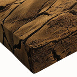 Close-up of a stretched canvas print showcasing a vibrant desert landscape design, featuring warm earth tones and intricate details, perfect for modern home decor.