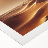Vibrant rolled canvas showcasing a stunning desert landscape design, featuring warm oranges and sandy tones, ideal for modern home decor and art enthusiasts.