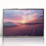 Framed wall art collection showcasing a stunning desert landscape design in silver-acrylic finish, perfect for modern home decor. Ideal for enhancing interior aesthetics.