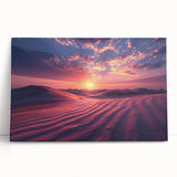 Desert landscape wall art collection on stretched canvas, showcasing vibrant orange and earthy tones, perfect for modern home decor. Ideal for adding warmth and style.